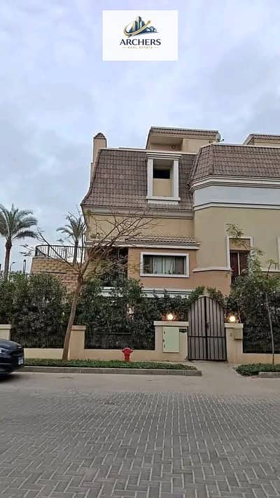 Villa  sale with a discount of up to 50% in Sarai  prime location on Suez Road, opposite Madinat in Mostakbal City, and next to Hassan A