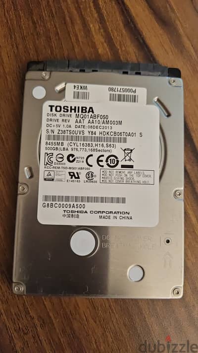Hard disk Toshiba 500gb