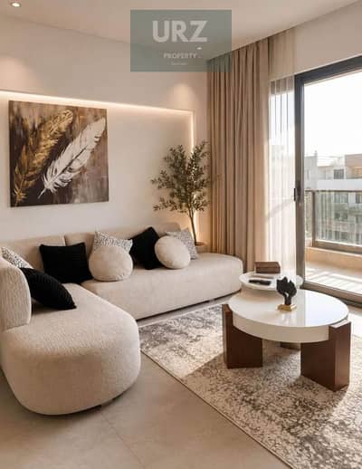 Prime location double view apartment for sale on Suez Road next to Madinaty The Spine Towers and Privado with special discount and 12 year installment