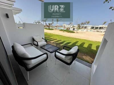 Lagoon front chalet fully finished with ACs 9 year installments Prime investment in Ras El Hekma near Modon La Vista Koun Zahra Playa and Seashell