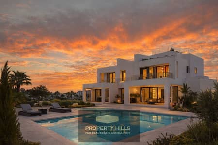 433 m villa 3 floors, panoramic view of the landscape, with a private pool, next to AL Karma and Cairo University