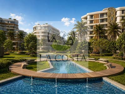 Ground-floor apartment with a garden for sale in Bloomfields – Clusters phase (Mostakbal City) near Road Suez Road and the New Administrative Capital