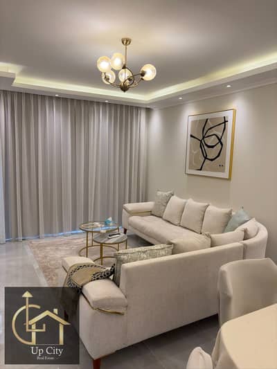 Luxurious fully furnished 2 bedroom apartment with garden  for rent in lake view residences new cairo