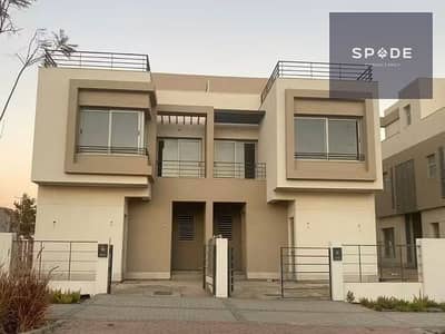 READY TO MOVE TWIN HOUSE | PALM HILLS NEW CAIRO | 300 SQM BUA | 314 SQM LAND | 4 BEDROOMS | SEMI FINISHED