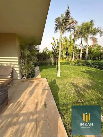 245m² ground-floor duplex with a 110m² garden for sale in Hyde Park Compound, Fifth Settlement (South Teseen Street), with a 10-year installment plan.