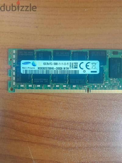 رامة سيرفر سامسونج 16 جيجا DDR3 (PC3-12800R) بحالة ممتازة