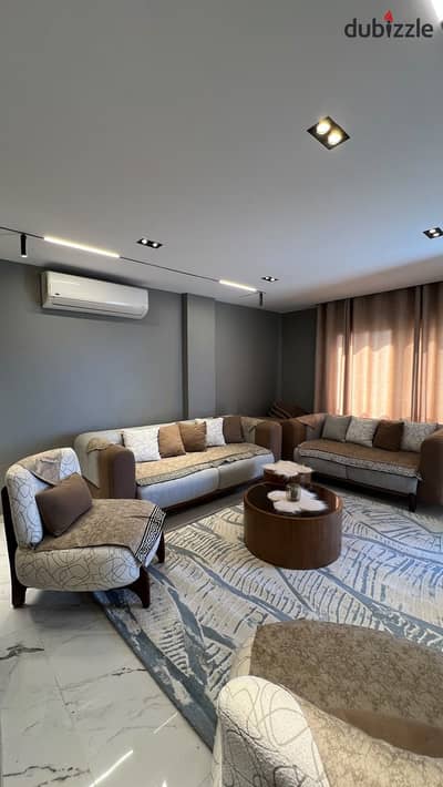 For rent furnished apartment in Madinaty, 124 sqm, special finishing, clean furnishings - in front of the Third Park and services.