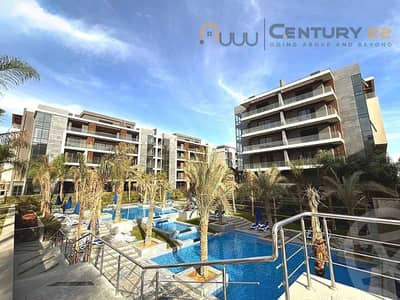 Apartment Direct view pool and  view water features, for Sale in El Patio Oro – 5th Settlement- Very prime location, Ready to move opportunity own now
