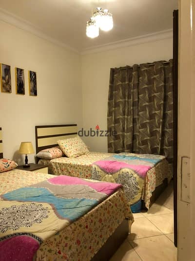 Apartment 80 meters and a roof 100 meters furnished air-conditioned Continental Sheikh Zayed