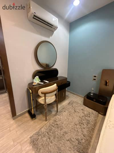 apartment 3 bedrooms for rent ultra super finished and fully furnished prime location open view in compound hyde park new cairo in golden square
