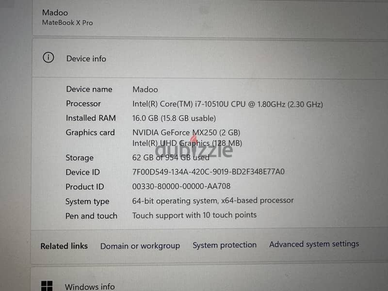 Huawei matebook X pro 2