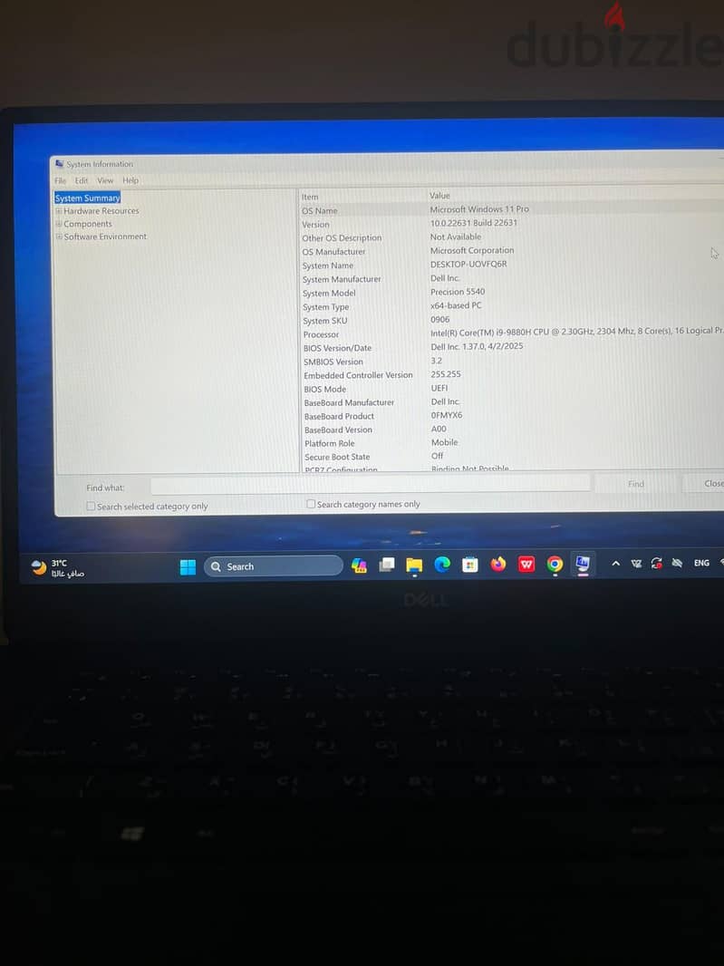 Dell Precision 5540 i9 32GB T2000 3