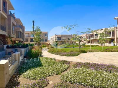 for sale apartment 3bd with 600dp to equal installment of 15years open view landscape directly suez road new cairo