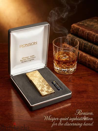 ولاعة RONSON Electronic أصلية + العلبة الأصلية
