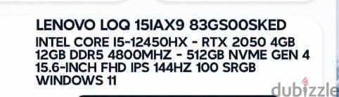Lenovo loq rtx 2050
