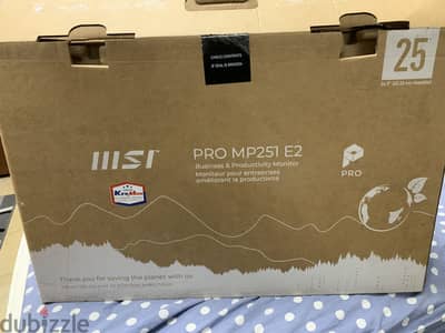 Msi pro mp251 E2 gaming monitor