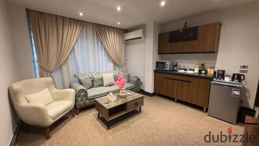 Furnished studio apartment for rent in AlYasmine compound Sheikh Zayed