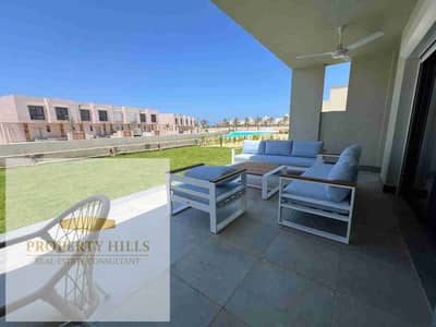 Fully finished chalet for Sale in Zoya Ghazala bay with private garden and private pool with modern finishing overlooking the view ready for viewing with low price and  this photos from real minutes from marassi  Unit Type: chalet  Area: 145sqm  Finishing