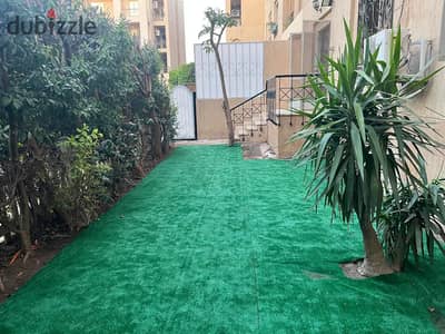 Ground floor apartment with garden for rent in Al Rehab 1, First Settlement, close to all services, the old market, the medical center, gates 5 and 6