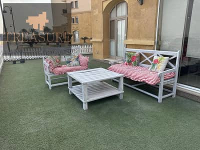 شقة مفروشة مع جاردن للإيجار في أب تاون كايرو - القاهره الجديده - Uptown - new cairo