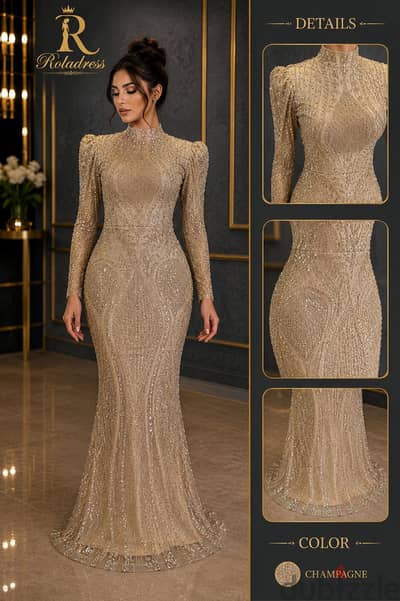 high soiree dress