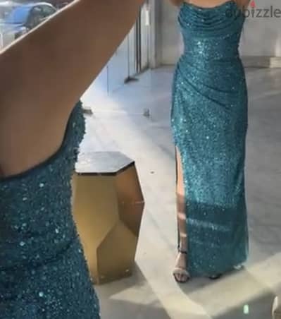 Turquoise Soirée Dress 