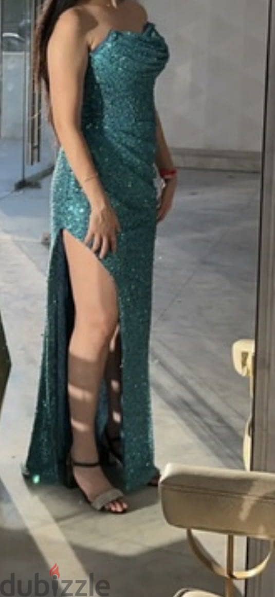 Turquoise Soirée Dress  3