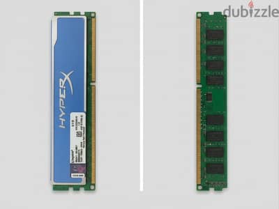 رامات كمبيوتر للبيع: Kingston HyperX blu + Kingston DDR3 بحالة ممتازة