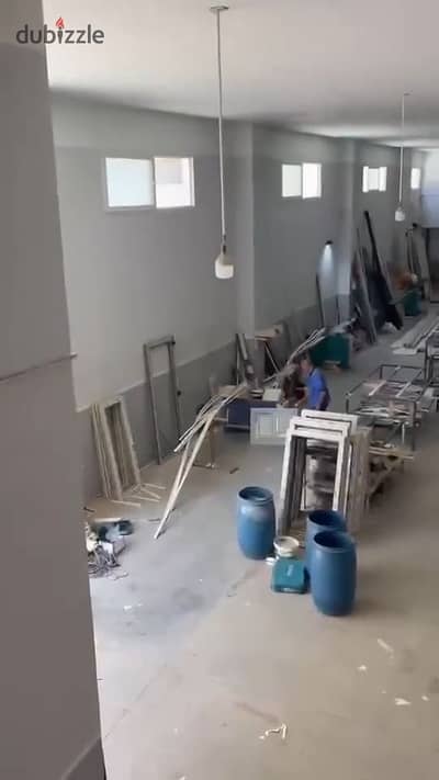 للايجار بالعاشر من رمضان مصنع هندسي ١٢٢٤م دورين خرسانة