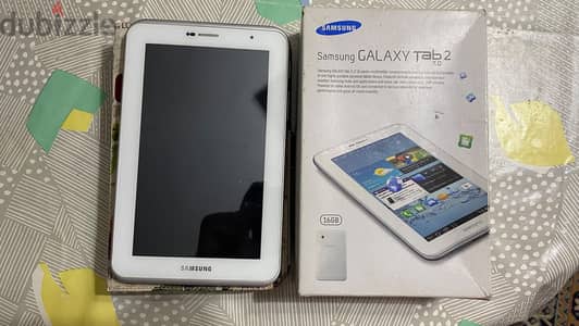 تابلت Samsung Galaxy Tab 2 7.0 موديل GT-P3100 مع الكرتونة
