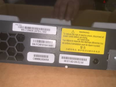 Cisco Switch model Catalyst 2960X – WS-C2960X-24TS-L