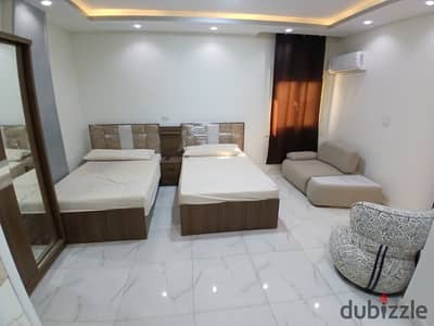 Furnished studio for rent 6 October, the first neighborhood, steps to the station, and the exclusive and the university