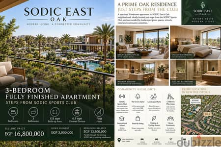 Fully Finished 3-Bedroom Residence in SODIC East