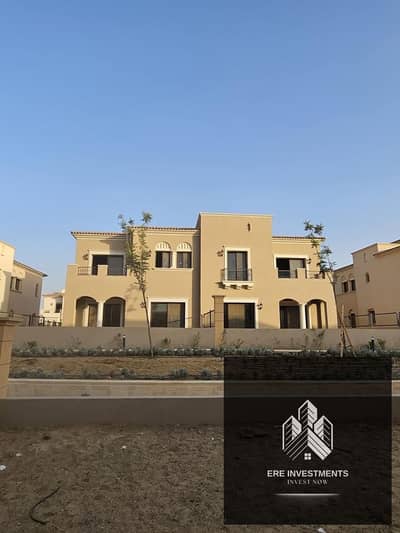 Corner townhouse with garden for sale with the lowest down payment and lowest installments in (avan) City Gate Qatari Diar - with a distinctive view