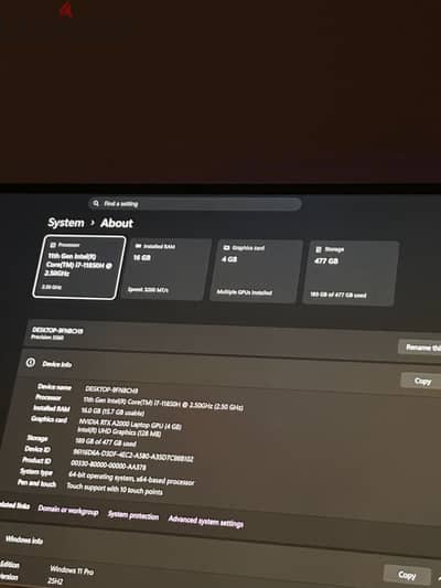 لاب توب Dell precision 5560