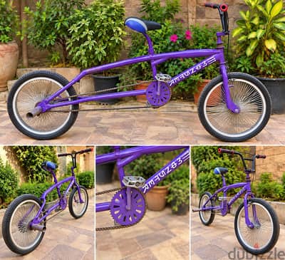 عجلة BMX Lowrider معدلة بنفسجي – شكل مميز جدًا