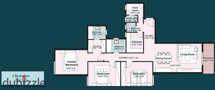 3 Bedrooms Apartment in Acasa Mia, North 90th Corridor