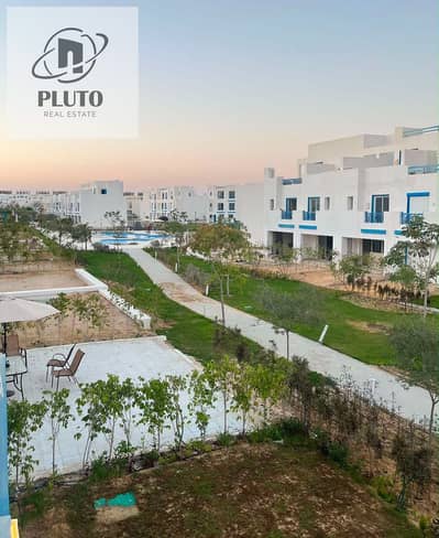 Resale pool view  First-Floor Chalet for Sale in Crete – Mountain View Ras El Hekma
