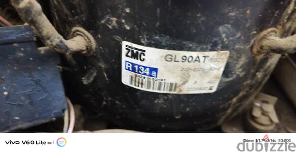 موتور ثلاجة ZMC الأصلي (ربع حصان - GL90AT) بحالة الفبريكا بدون صيانة