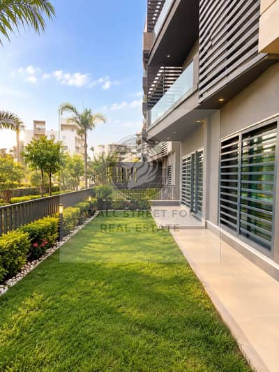 apartment 97m with garden 45m for sale in compound privado - madinaty ready within months garden view on the spine