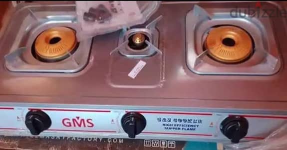 بوتاجاز مسطح 3شعله غاز أو انبوبه