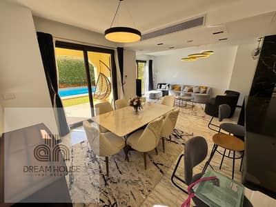 Corner Townhouse with Heated Pool for Rent in Mivida, New Cairo Beside AUC