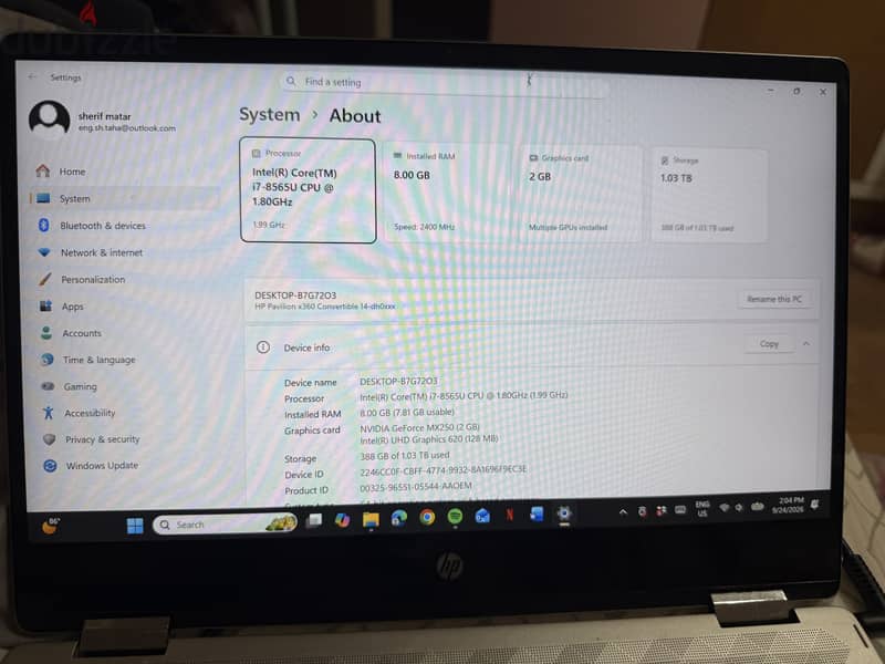 HP Pavilion laptop 1