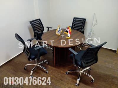 ترابيزة اجتماعات / خشب  mdf /اسباني متاح تنفيذ جميع الاشكال و المقاسات