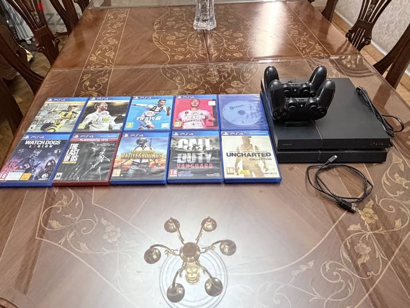 PlayStation 4 Fat 500Gb + 2 DualShock Controllers + Games 1