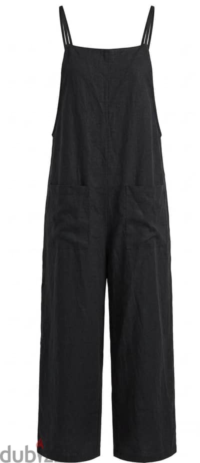 wide leg black jumpsuit