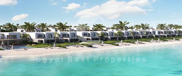 Resale Unit with Instalments!! Lowest Price!! 1 Year Delivery!! Chalet 2-Bedrooms_Full Lagoons & Sea View_ Fully Finished + A. C's @NORTH COAST