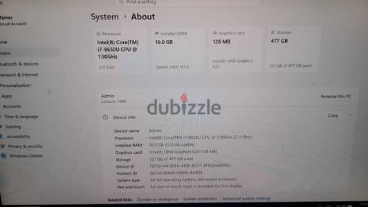 لاب توب DELL 7490