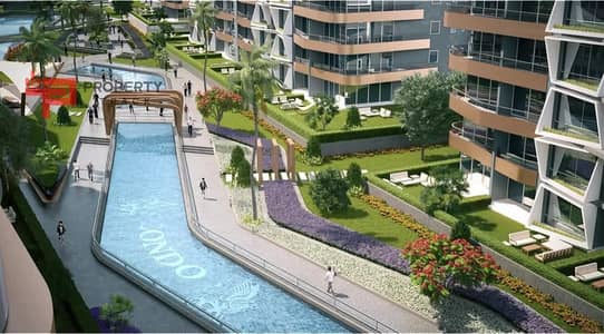 شقه ارضي بجاردن للبيع استلام فوري داخل كمبوند Midtown Sky بخصم 54% وتقسيط علي سنتين  امام ارض المعارض