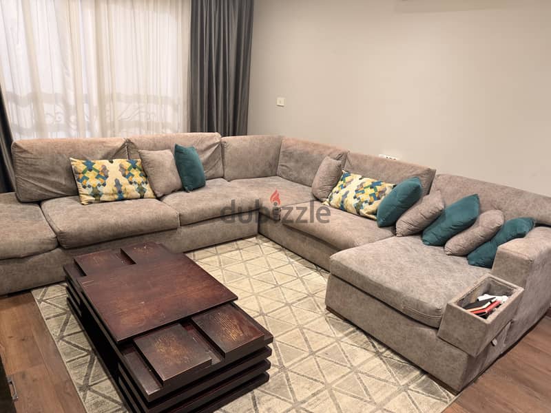 Lshape + Center Table + TV Unit 4